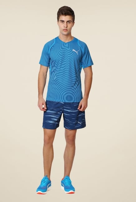 Puma Dark Blue Printed Shorts Puma Dark Blue Printed Shorts