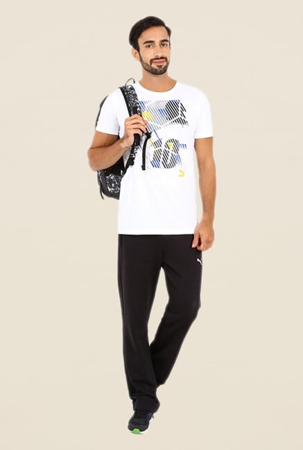 Puma Black Solid Trackpants Puma Black Solid Trackpants