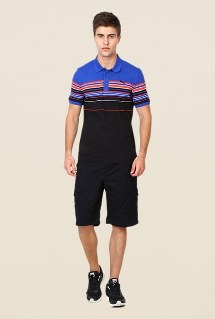 Puma Black & Blue Striped T-shirt Puma Black & Blue Striped T-shirt