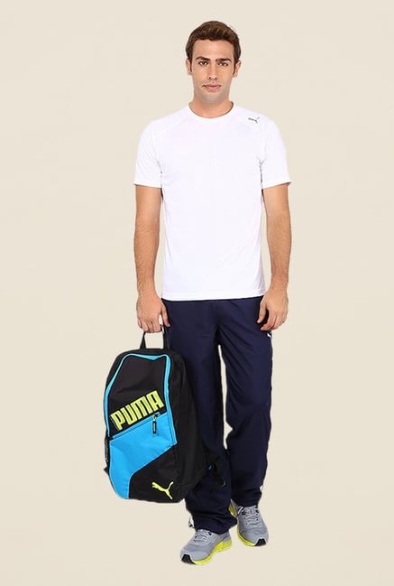 Puma Navy Solid Trackpants Puma Navy Solid Trackpants