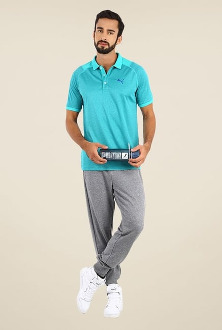 Puma Turquoise Solid T-shirt Puma Turquoise Solid T-shirt