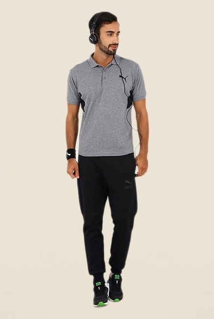 Puma Grey Solid T-shirt Puma Grey Solid T-shirt