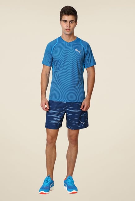 Puma Blue Striped T-shirt Puma Blue Striped T-shirt