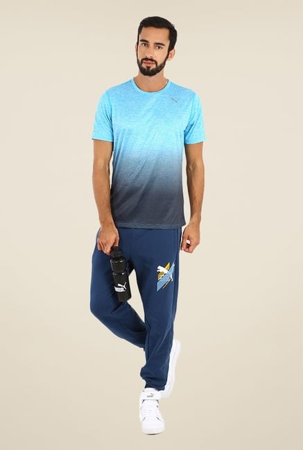 Puma Turquoise & Grey Ombre Print T-shirt Puma Turquoise & Grey Ombre Print T-shirt