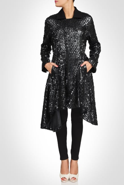 Rajesh Pratap Singh Designer Wear Black Jacket By Kimaya Rajesh Pratap Singh Designer Wear Black Jacket By Kimaya