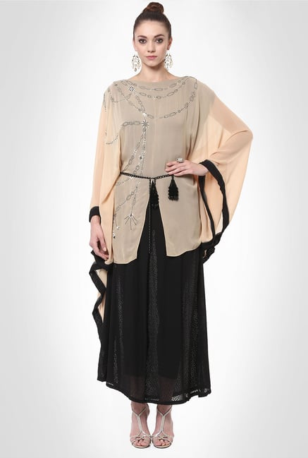 Tarun Tahiliani Designer Wear Black Maxi Dress By Kimaya Tarun Tahiliani Designer Wear Black Maxi Dress By Kimaya