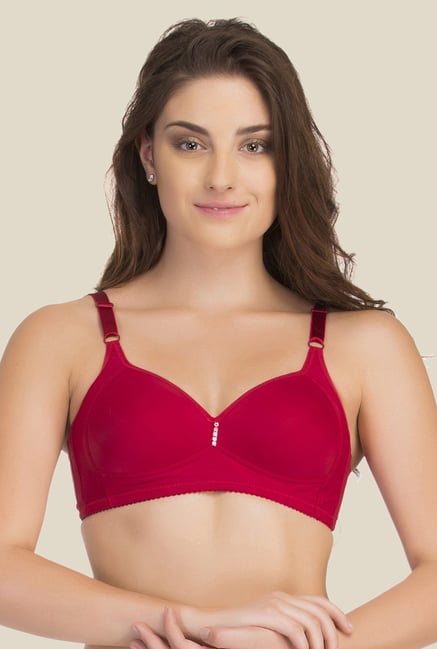 Clovia Red Padded Non Wired T Shirt Bra Clovia Red Padded Non Wired T Shirt Bra