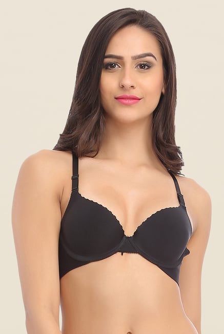 Clovia Black Laser Cut Padded Convertible Bra Clovia Black Laser Cut Padded Convertible Bra