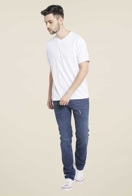 Globus White V Neck T Shirt Globus White V Neck T Shirt