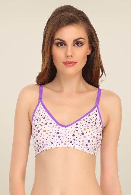 Clovia Purple Printed Bra Clovia Purple Printed Bra