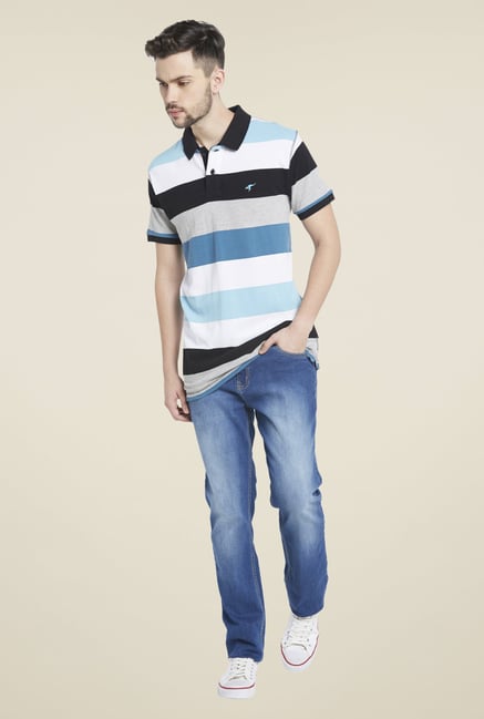 Globus Multicolor Striped Polo Cotton T Shirt Globus Multicolor Striped Polo Cotton T Shirt