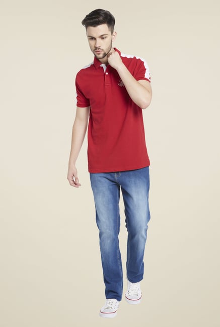 Globus Red Polo T Shirt Globus Red Polo T Shirt
