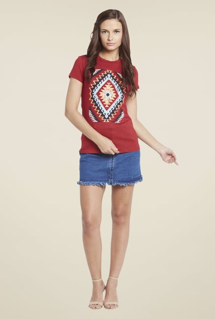Globus Red Printed T Shirt Globus Red Printed T Shirt