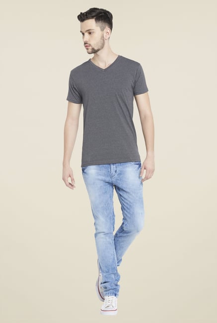 Globus Grey V Neck T Shirt Globus Grey V Neck T Shirt