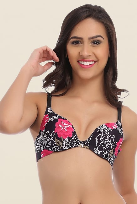 Clovia Black Laser Cut Padded Convertible Bra Clovia Black Laser Cut Padded Convertible Bra