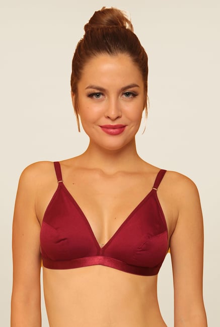 Clovia Maroon Non Padded T Shirt Bra Clovia Maroon Non Padded T Shirt Bra