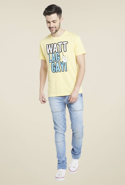 Globus Yellow Graphic Print T Shirt Globus Yellow Graphic Print T Shirt