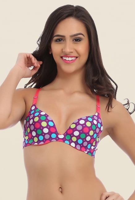 Clovia Purple Laser Cut Padded Convertible Bra Clovia Purple Laser Cut Padded Convertible Bra