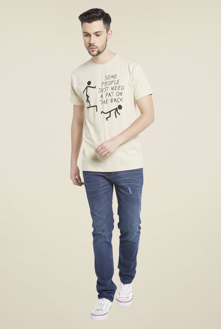 Globus Beige Graphic Print T Shirt Globus Beige Graphic Print T Shirt