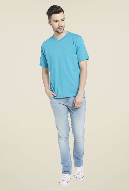 Globus Turquoise V Neck T Shirt Globus Turquoise V Neck T Shirt