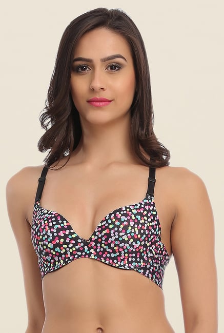 Clovia Black Laser Cut Padded Convertible Bra Clovia Black Laser Cut Padded Convertible Bra