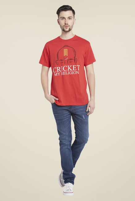 Globus Red Graphic Print Polyster T Shirt Globus Red Graphic Print Polyster T Shirt