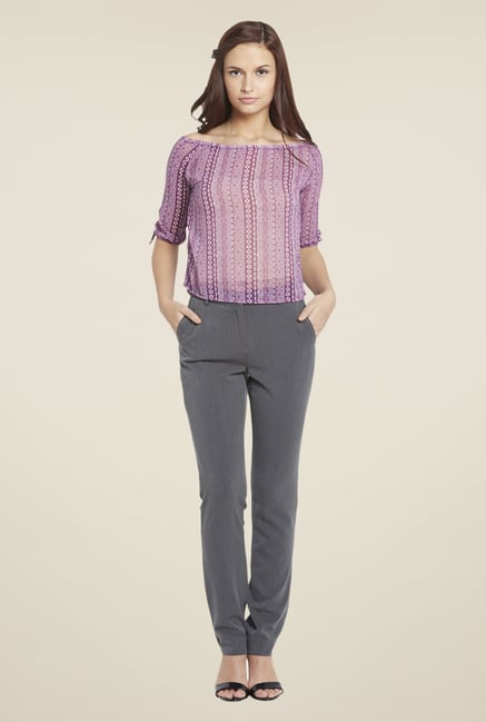 Globus Purple Printed Top Globus Purple Printed Top