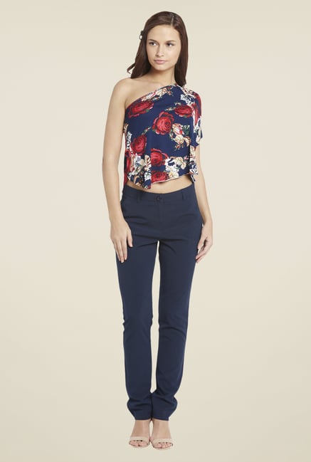 Globus Navy Floral Print Top Globus Navy Floral Print Top