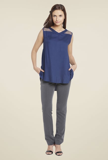Globus Navy Solid Top Globus Navy Solid Top