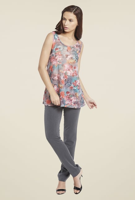 Globus Multicolor Floral Print Top Globus Multicolor Floral Print Top