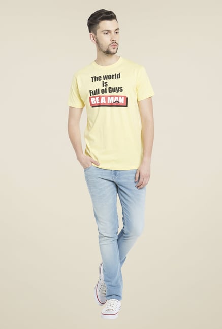 Globus Yellow Graphic Print T Shirt Globus Yellow Graphic Print T Shirt