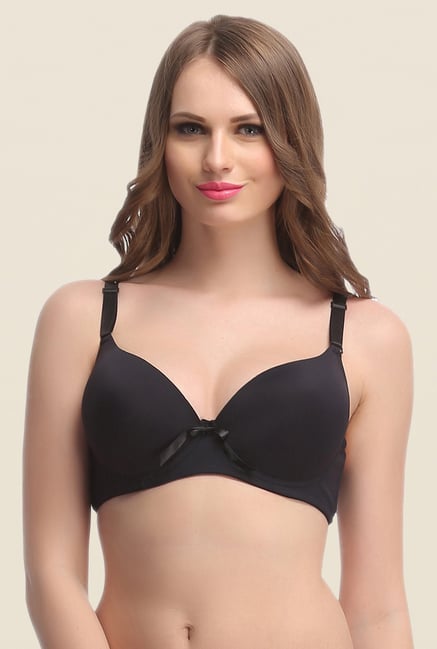 Clovia Black Push Up Convertible Bra& Demi Cups Clovia Black Push Up Convertible Bra& Demi Cups
