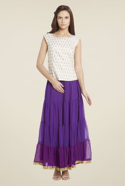 Globus Off White Printed Tunic Globus Off White Printed Tunic