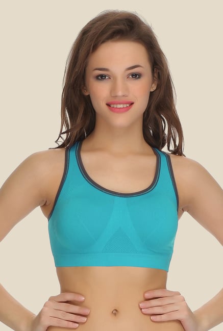 Clovia Blue Racerback Padded Sports Bra Clovia Blue Racerback Padded Sports Bra