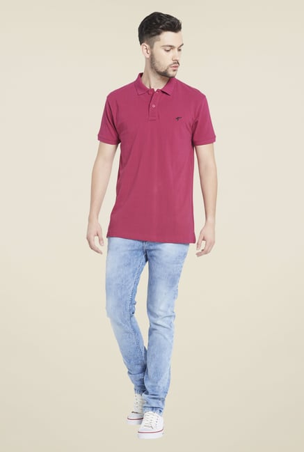 Globus Magenta Polo T Shirt Globus Magenta Polo T Shirt