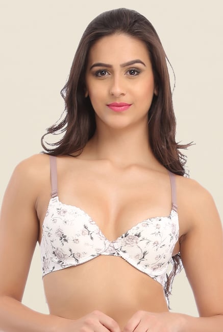 Clovia White Laser Cut Padded Convertible Bra Clovia White Laser Cut Padded Convertible Bra