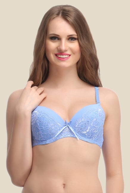 Clovia Light Blue Lace Convertible Bra Clovia Light Blue Lace Convertible Bra