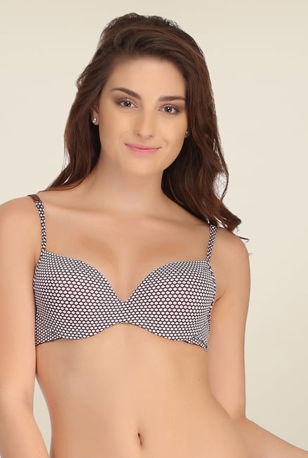 Clovia Brown Printed Push Up Bra Clovia Brown Printed Push Up Bra
