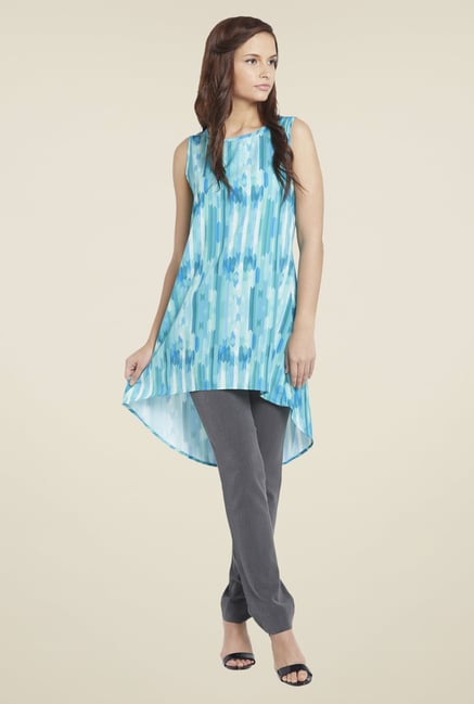 Globus Blue Printed Top Globus Blue Printed Top