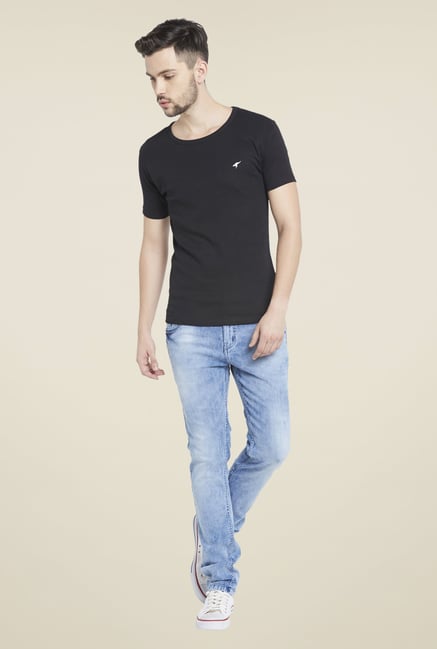 Globus Black Round Neck T Shirt Globus Black Round Neck T Shirt