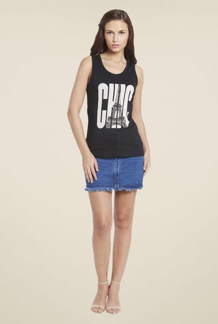 Globus Black Printed T Shirt Globus Black Printed T Shirt