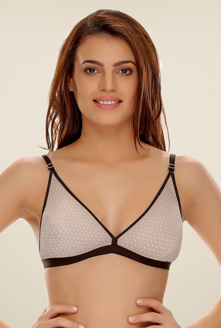 Clovia Beige Polka Dotted Bra Clovia Beige Polka Dotted Bra