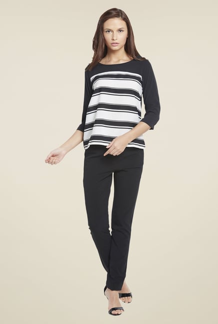 Globus Black Striped Top Globus Black Striped Top