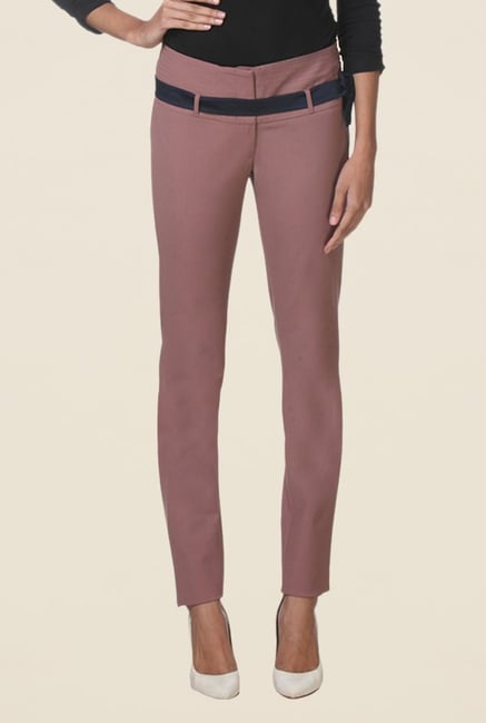 Kaaryah Blush Pink Solid Trouser Kaaryah Blush Pink Solid Trouser