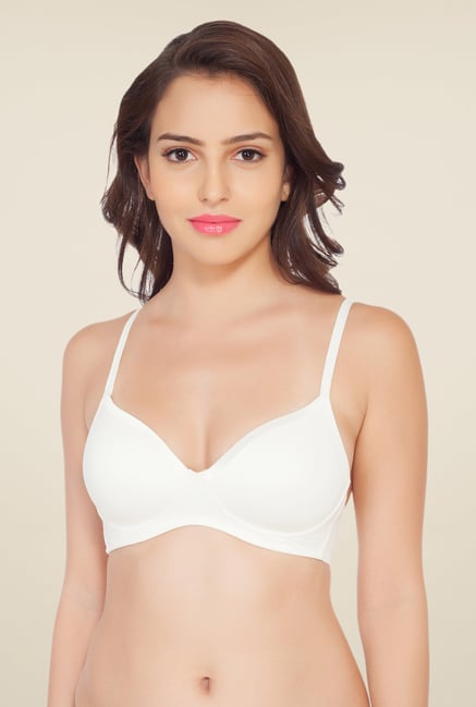 Soie White Demi Cup Non Wired Padded Bra Soie White Demi Cup Non Wired Padded Bra