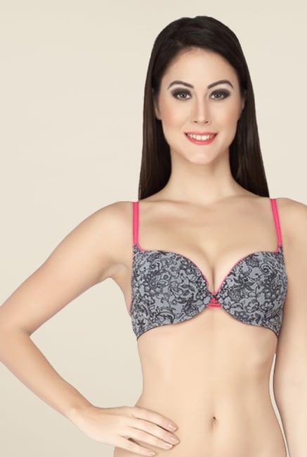 Soie Grey Underwired Plunge Bra Soie Grey Underwired Plunge Bra