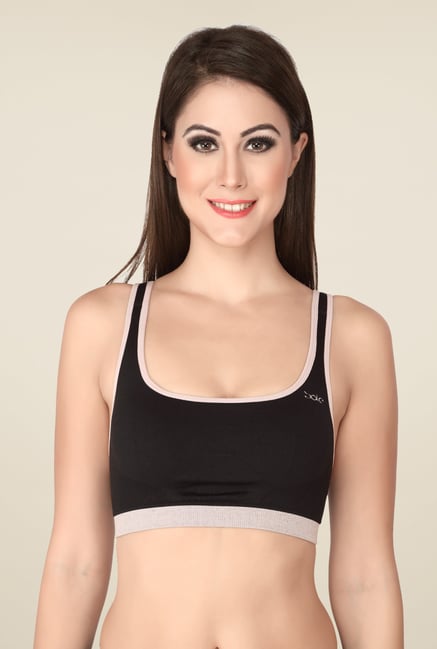 Soie Black Full Coverage Non Wired Sports Bra Soie Black Full Coverage Non Wired Sports Bra