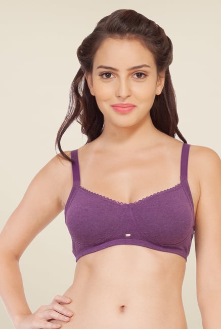 Soie Purple Non Padded Non Wired Full Coverage Bra Soie Purple Non Padded Non Wired Full Coverage Bra
