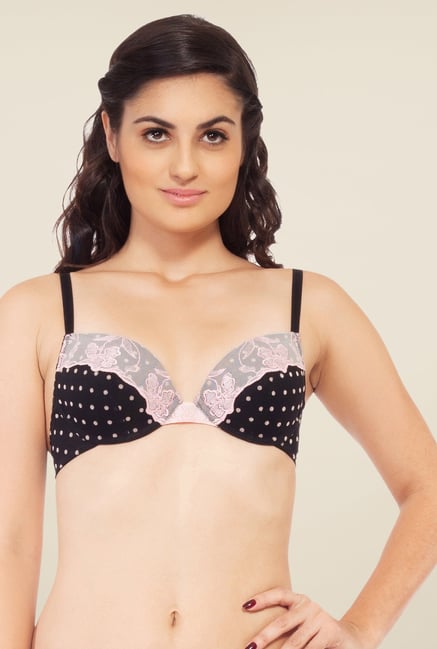 Soie Black Demi Cup Pushup Bra Soie Black Demi Cup Pushup Bra