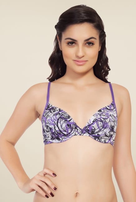 Soie Purple Printed T Shirt Bra Soie Purple Printed T Shirt Bra